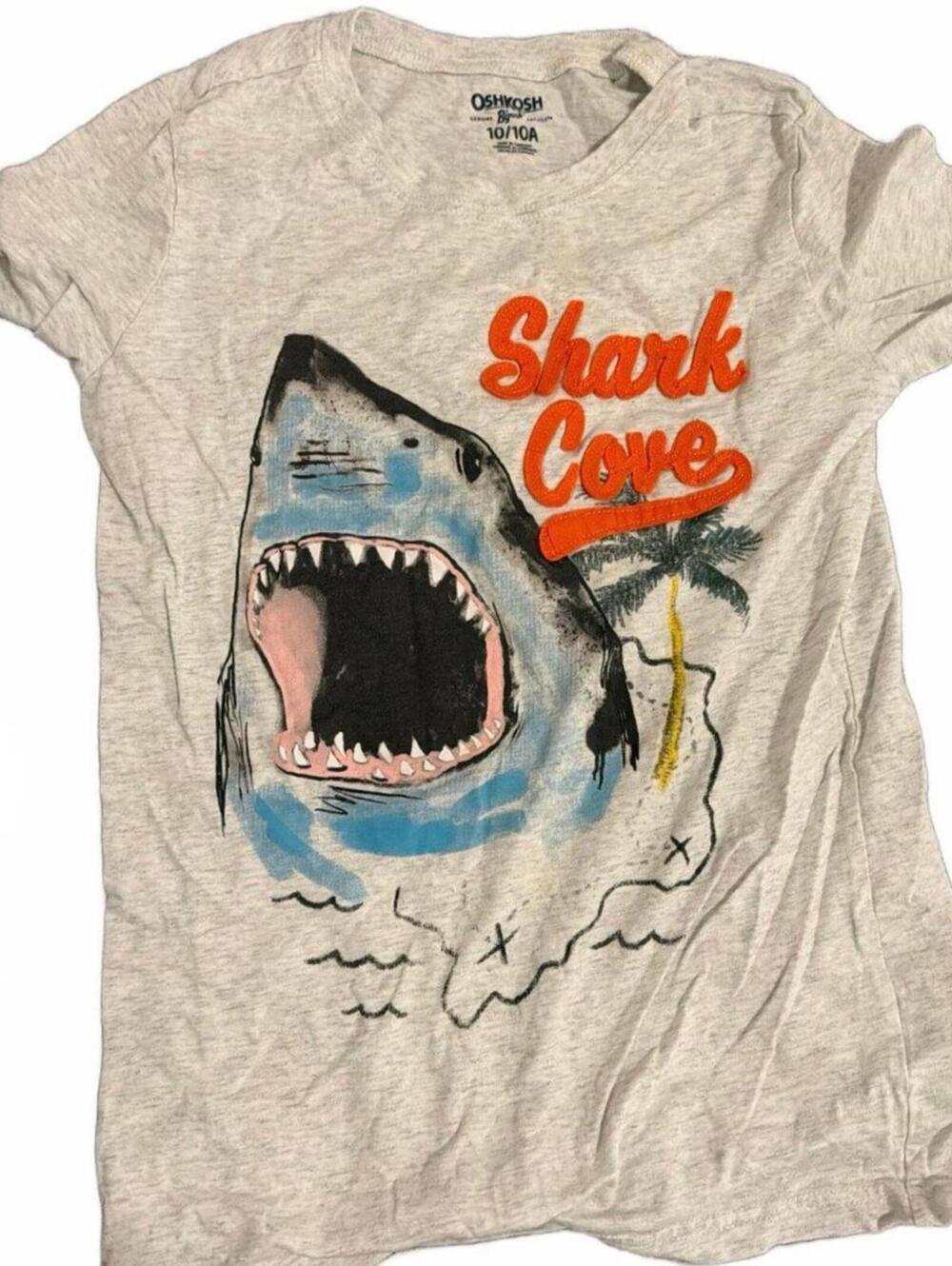 Oshkosh B'gosh Boys Shark Cove Graphic Tee 10/10A (Large)